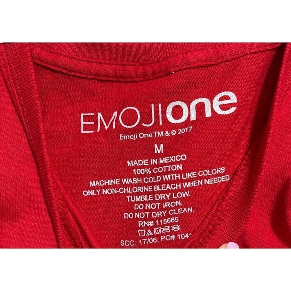 EmojiOne Kids Shirt Medium Red 100% Cotton Youth Kids, Cute, Great Present - Picture 3 of 5